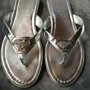Prada silver sandals **authentic**